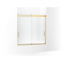 Kohler 706163-L-2MB - Levity Sliding bath door, 62-in H x 56-5/8 - 59-5/8-in W, with 5/16-in thick Crystal Clear glass