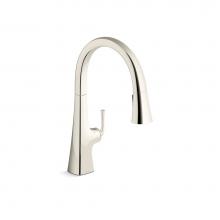 Kohler 22068-WB-SN - Graze  Touchless Pull-Down Kitchen Sink Faucet With Kohler Konnect And Three-Function Sp