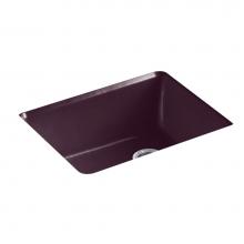 Kohler 5872-5UA1-PLM - Riverby® 25'' x 22'' x 9-5/8'' undermount single-bowl kitchen s