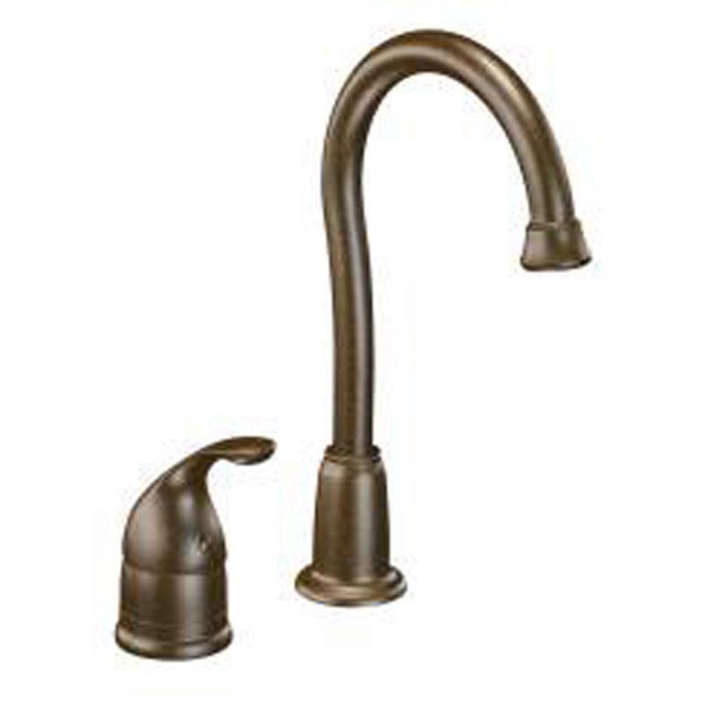 Oil rubbed bronze one-handle bar faucet