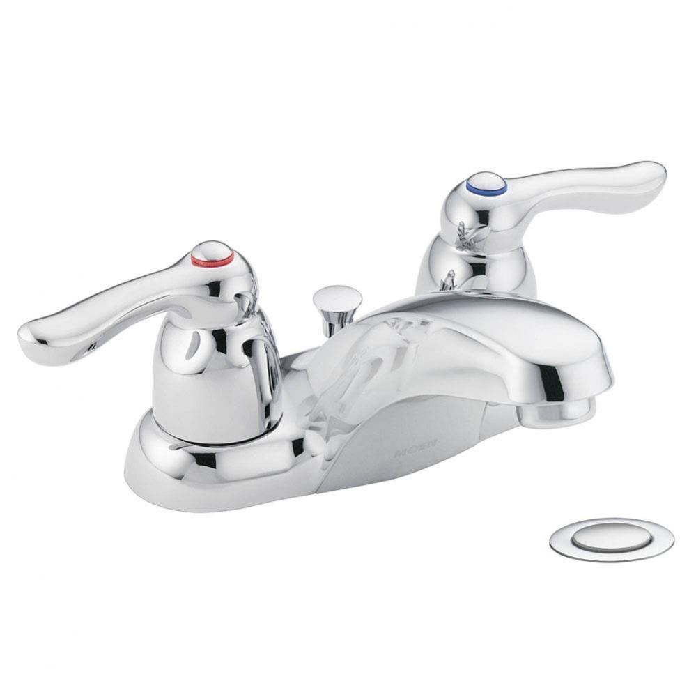 Chrome two-handle bathroom faucet