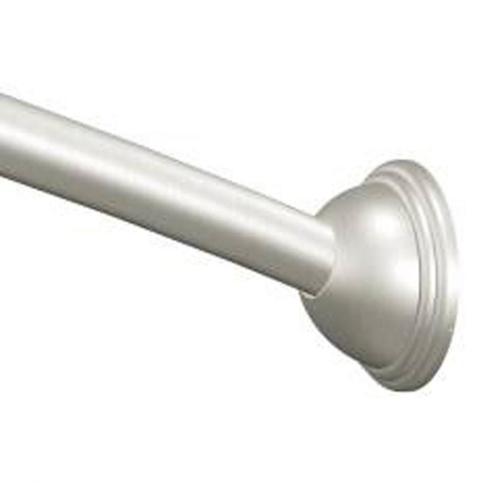 Brushed Nickel 6&apos; Curved Shower Rod