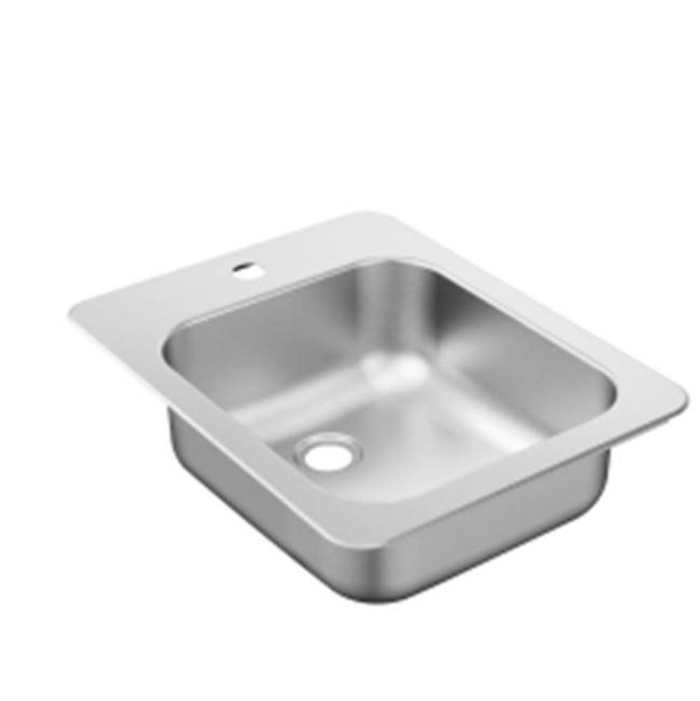 22-5/16&apos;&apos; x 17-5/16&apos;&apos; stainless steel 20 gauge single bowl drop in sink