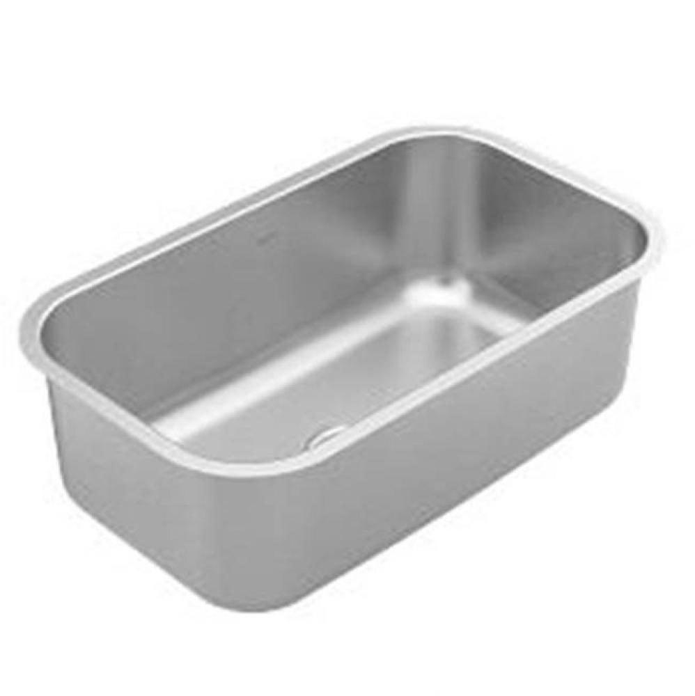 30&apos;&apos; x 18&apos;&apos; stainless steel 18 gauge single bowl sink