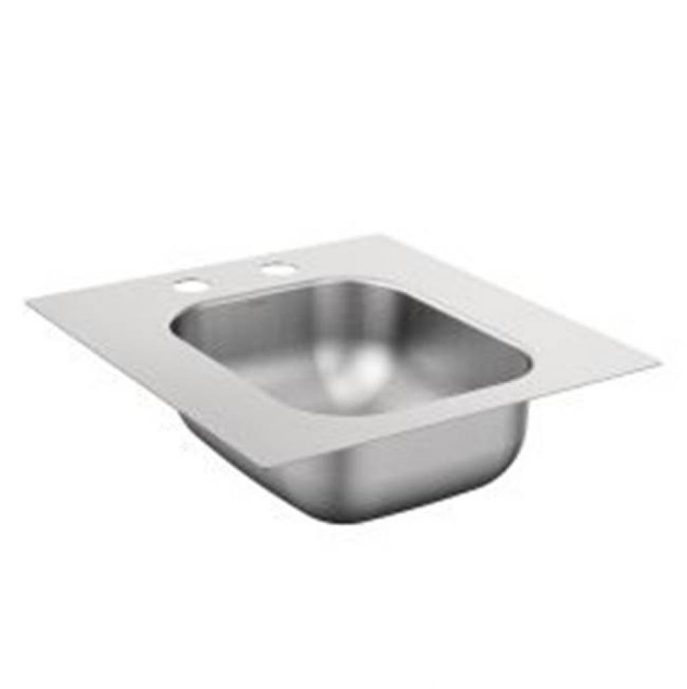 16-5/8 x 17-5/16 stainless steel 20 gauge single bowl drop in sink