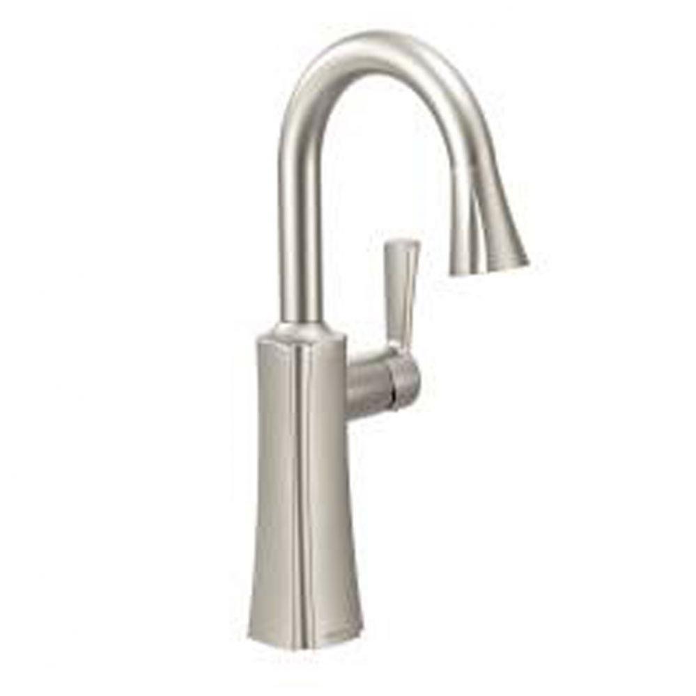 Spot resist stainless one-handle pulldown bar faucet