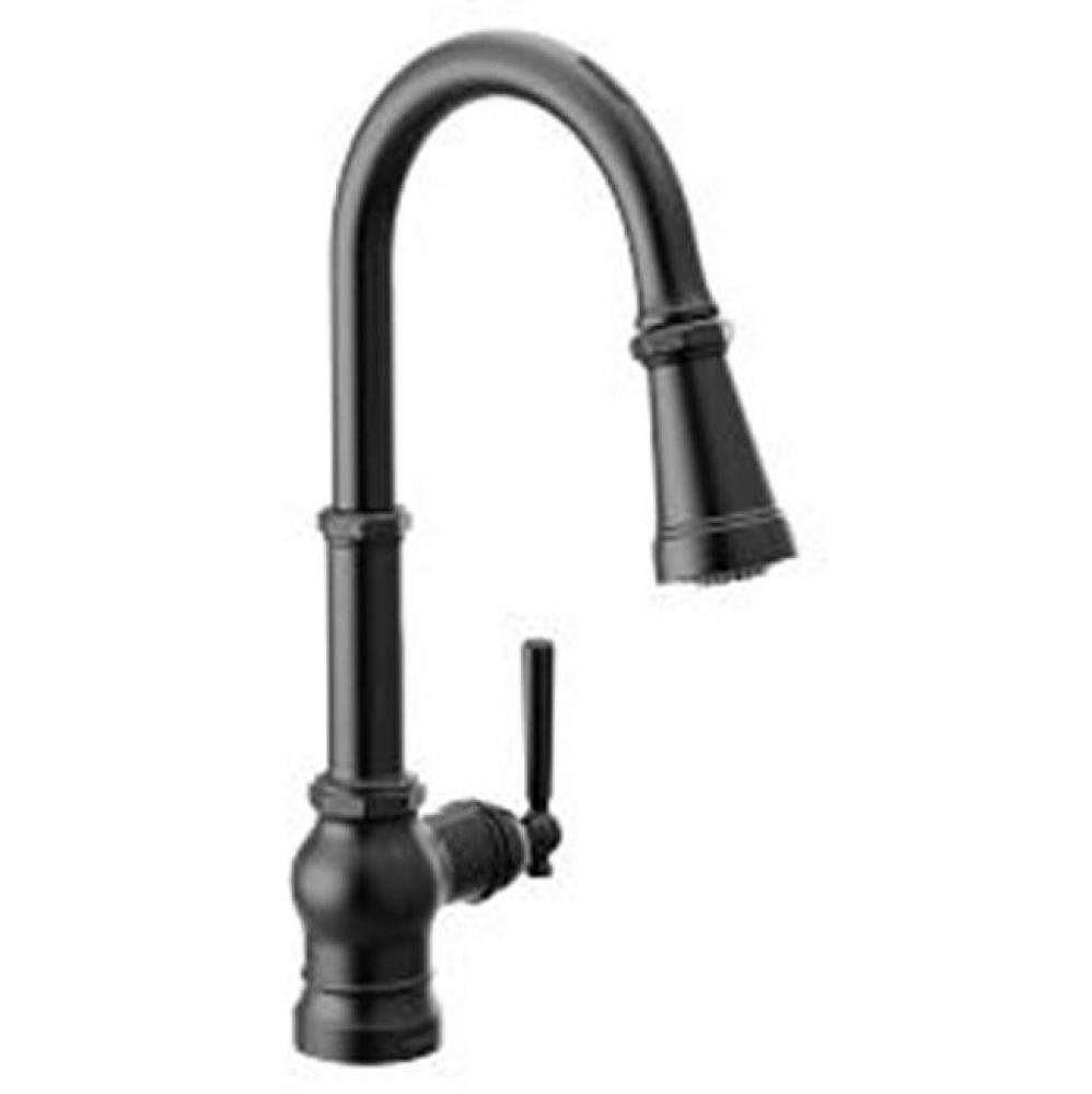 Matte Black One-Handle Pulldown Kitchen Faucet