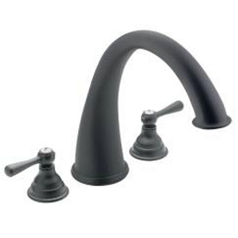 Wrought iron two-handle roman tub faucet