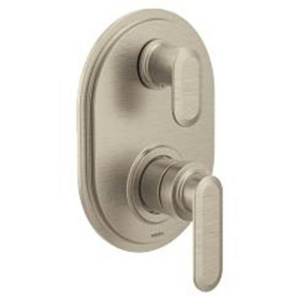 Brushed nickel M-CORE with transfer M-CORE transfer valve trim