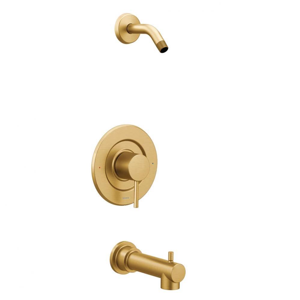 Align Brushed Gold Posi-Temp Pressure Balancing Modern Tub and Shower Trim Kit without Showerhead