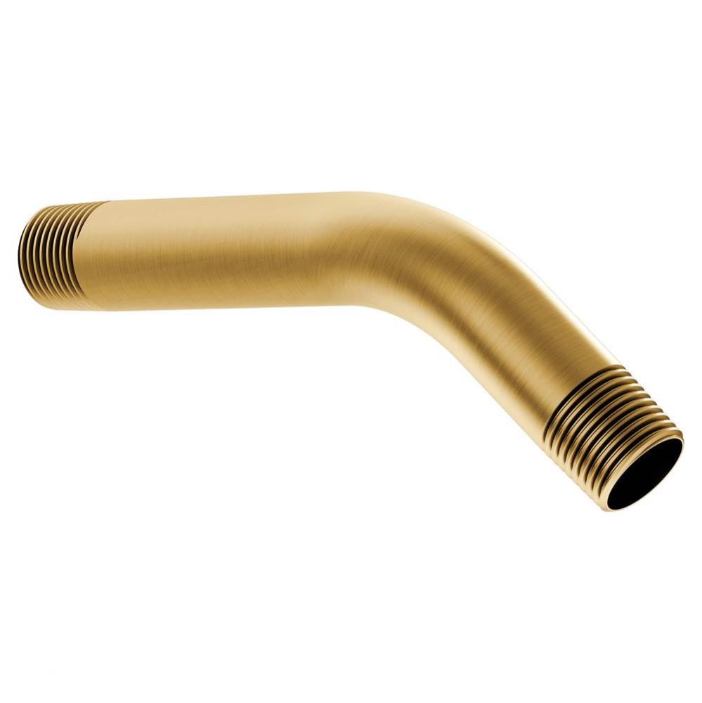 Bent Shower Arm, Brushed Gold