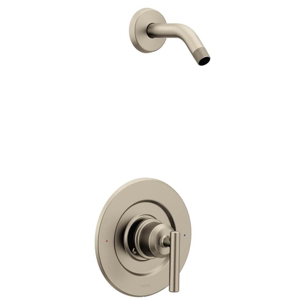 Gibson Single-Handle Posi-Temp Shower Faucet Trim Kit in Brushed Nickel (Shower Head and Valve Not