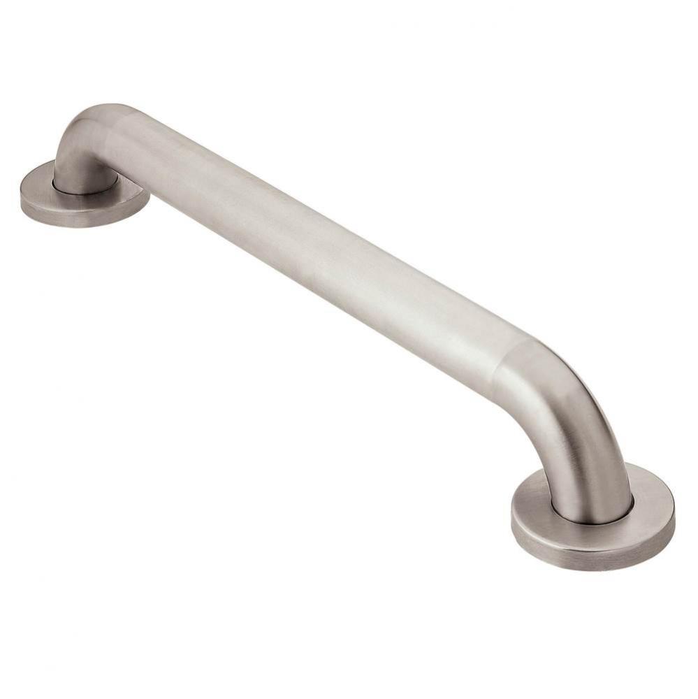 Bathroom Safety 18-Inch Stainless Steel Bathroom Grab Bar with Textured Grip, Peened