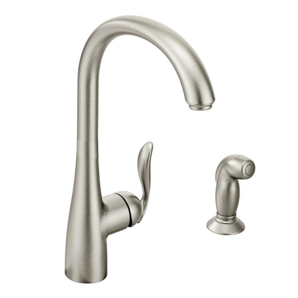 Arbor One-Handle High Arc Kitchen Faucet with Side Spray, Spot Resistant Stainless