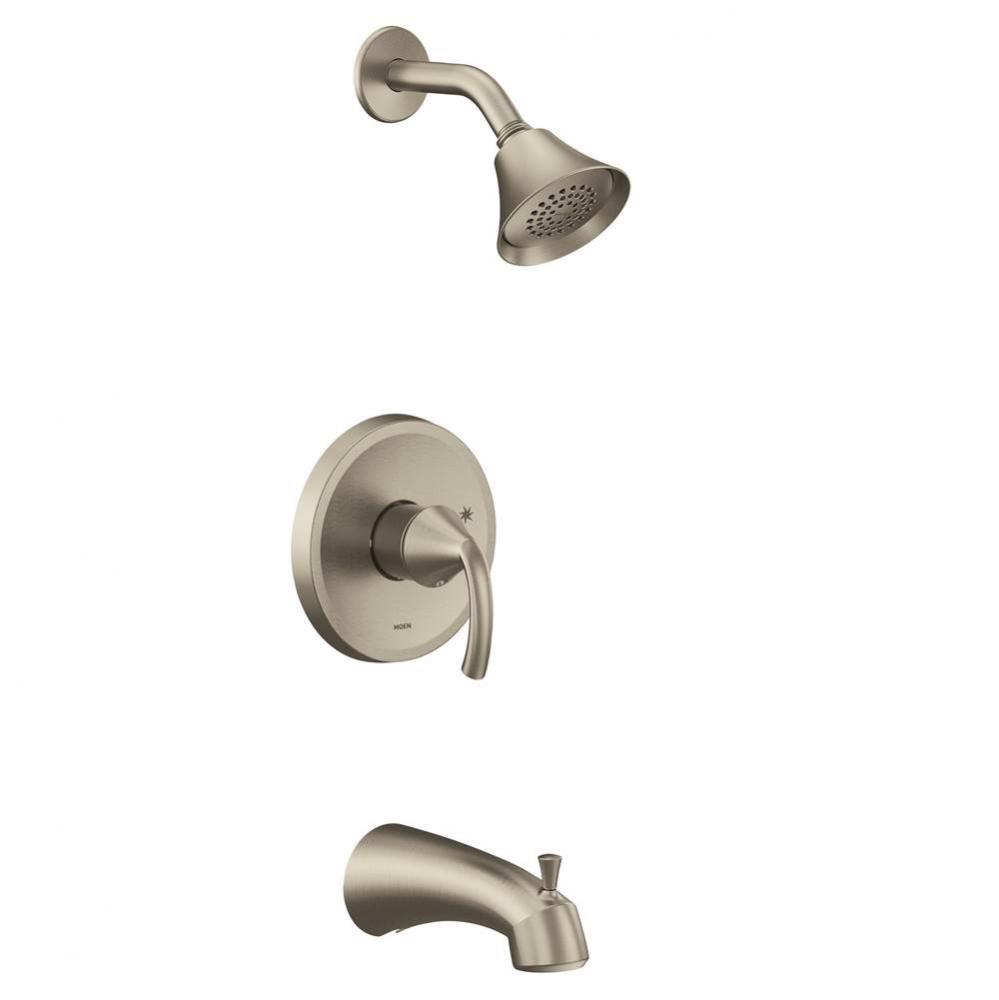 Glyde M-CORE 2-Series Eco Performance 1-Handle Tub and Shower Trim Kit in Brushed Nickel (Valve So