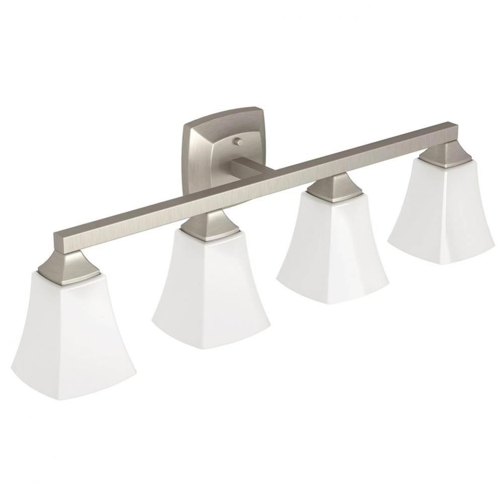 Brushed Nickel Four Globe Bath Light