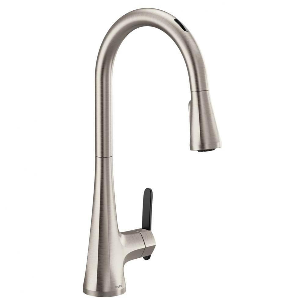Sinema Smart Faucet Touchless Pull Down Sprayer Kitchen Faucet with Voice Control and Power Boost,