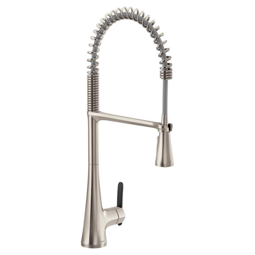 Sinema Single-Handle Pull-Down Sprayer Kitchen Faucet with Power Clean and Spring Spout in Spot Re
