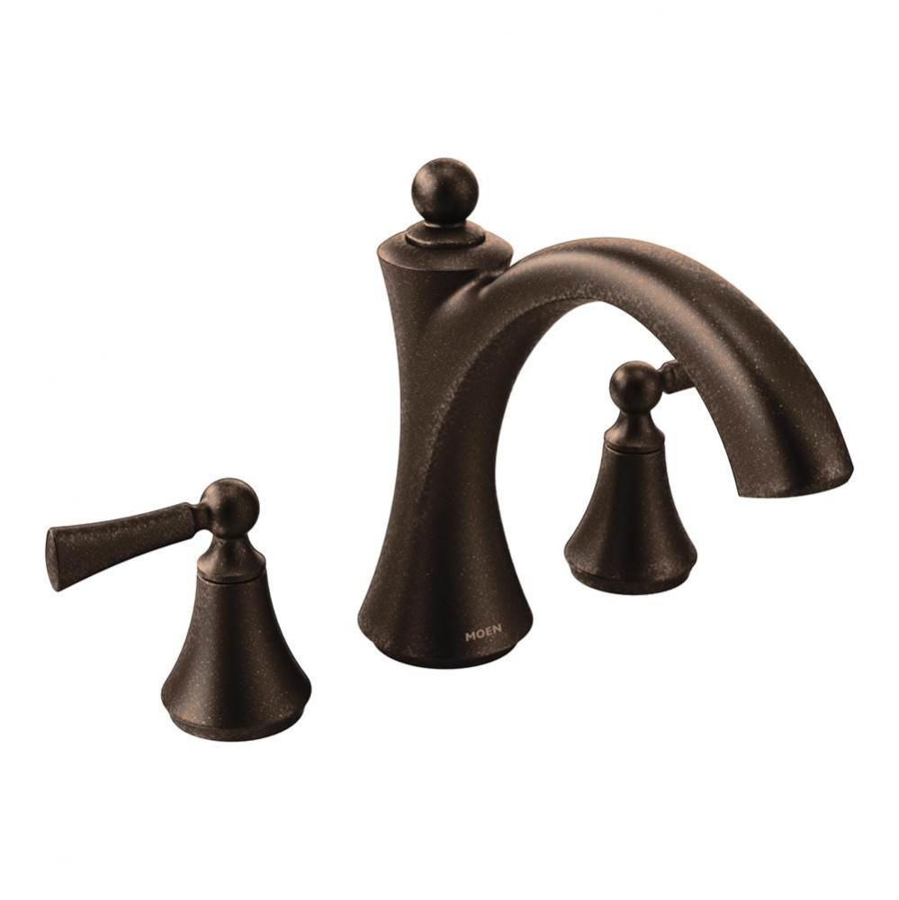 Wynford 2-Handle Deck-Mount Roman Tub Faucet in Oil Rubbed Bronze (Valve Sold Separately)