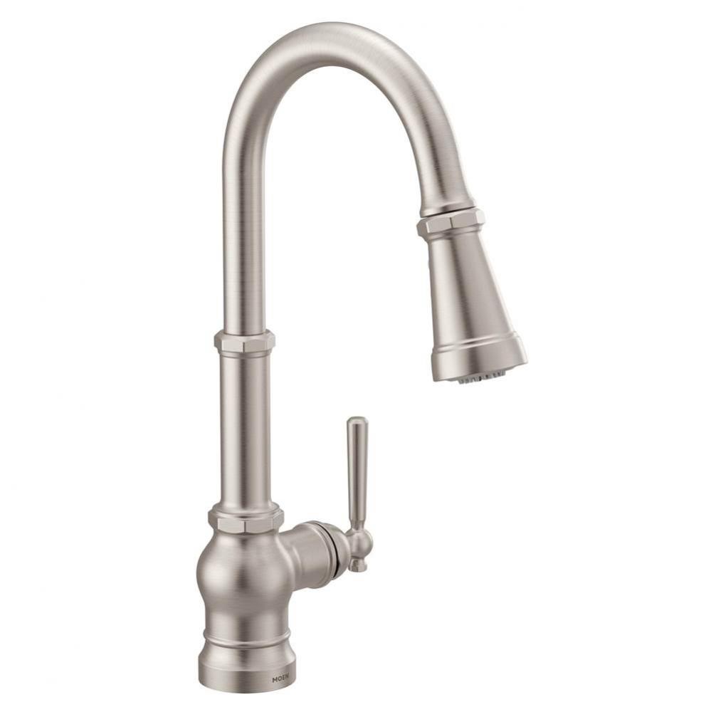 Paterson One-Handle Pull-down Kitchen Faucet with Power Boost, Includes Interchangeable Handle, Sp