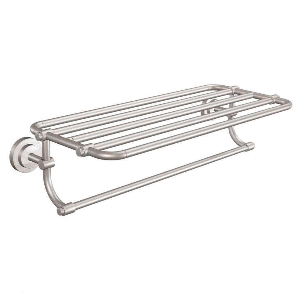 Brushed Nickel Towel Shelf