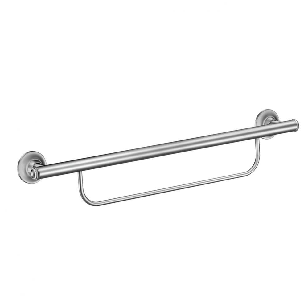 Chrome 24&apos;&apos; Grab Bar With Towel Bar