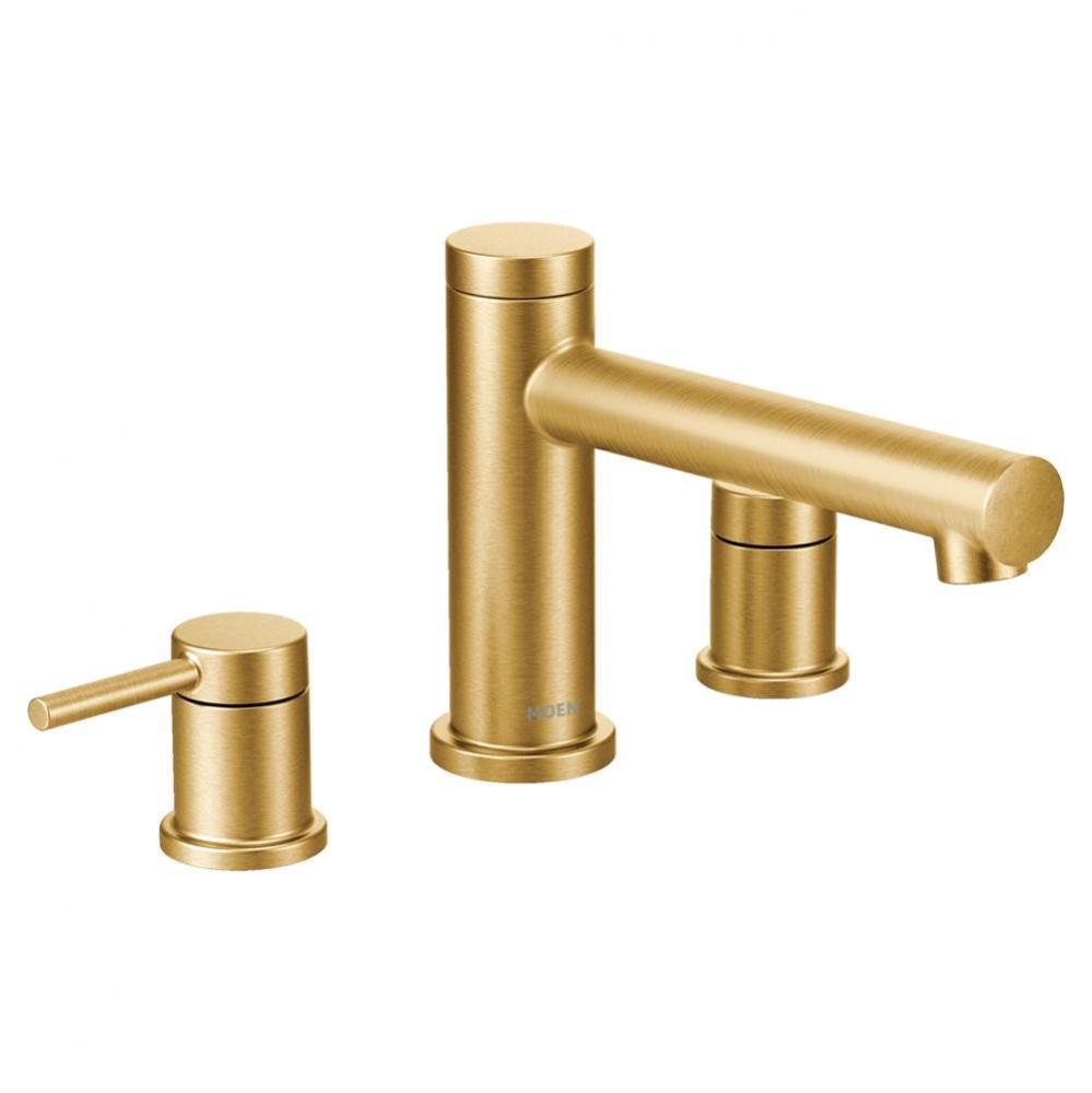 Align 2-Handle Deck Mount Roman Tub Faucet Trim Kit in Brushed Gold (Valve Sold Separately)