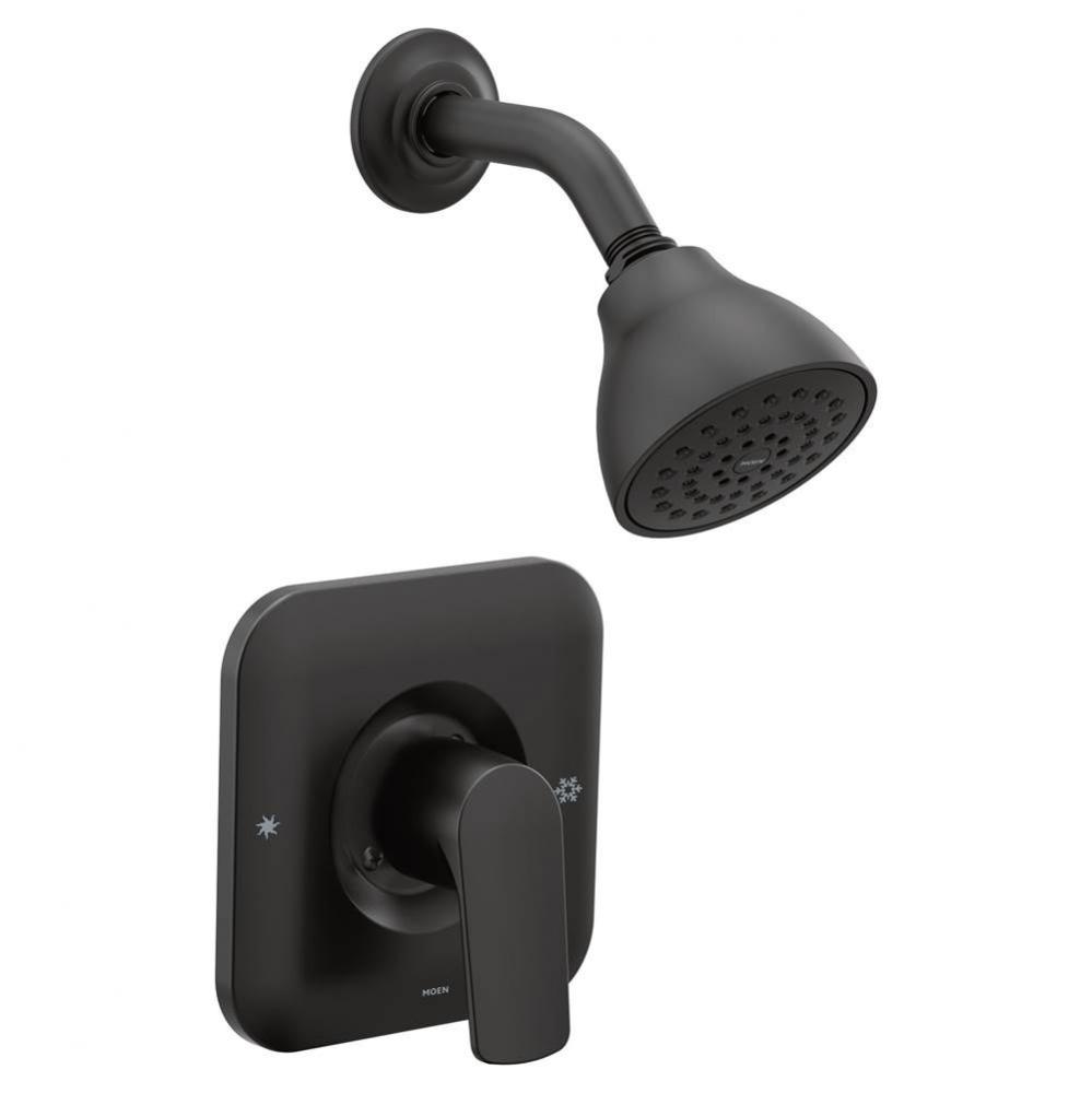 Rizon 1-Handle Posi-Temp Eco-Performance Shower Faucet Trim Kit in Matte Black (Valve Sold Separat