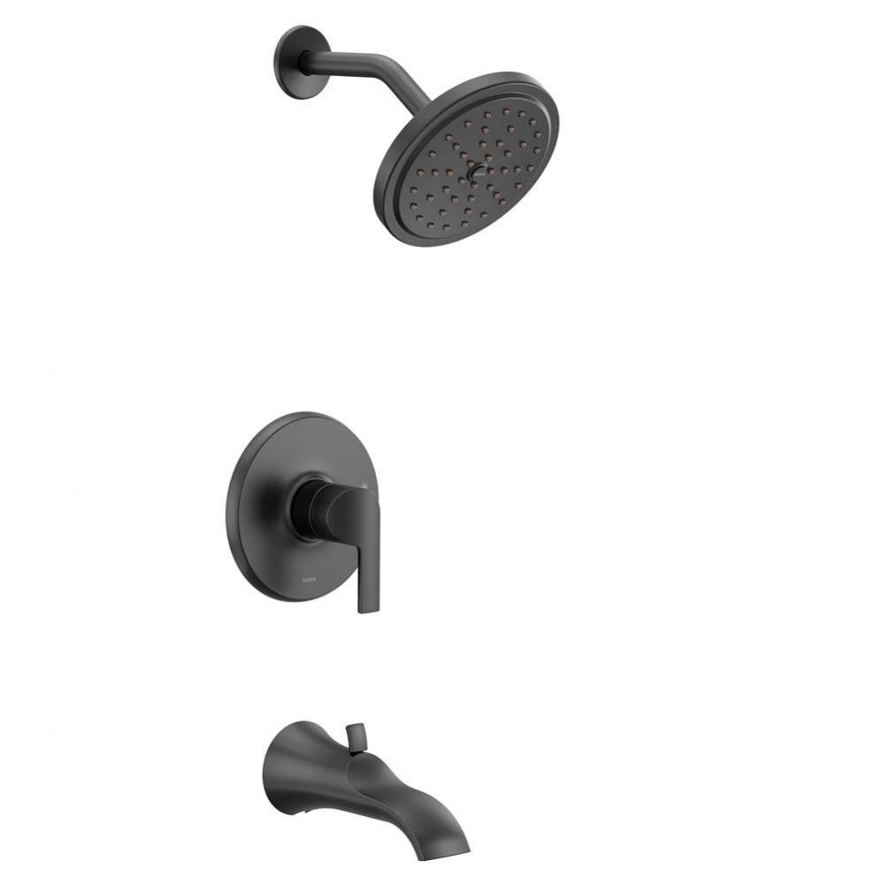 Doux M-CORE 2-Series Eco Performance 1-Handle Tub and Shower Trim Kit in Matte Black (Valve Sold S