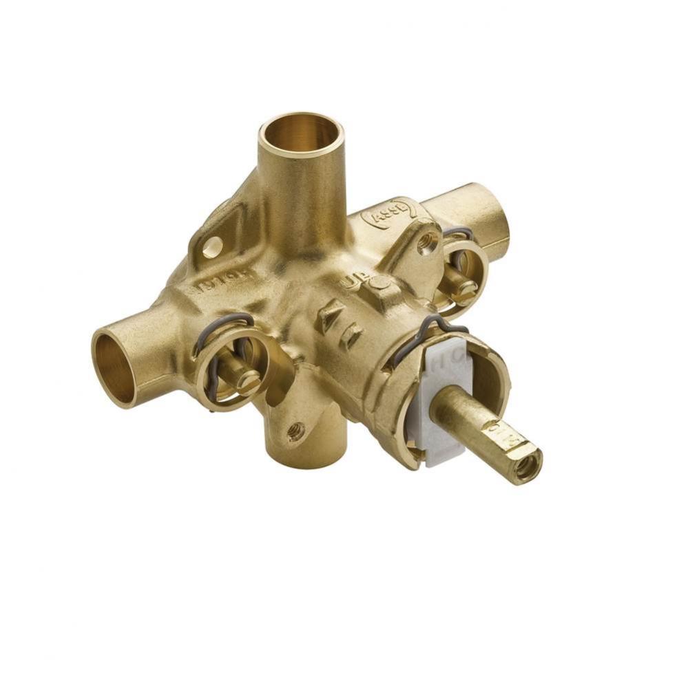Rough-In Posi-Temp Pressure Balancing Cycling 4-Port Tub and Shower Valve with Stops, 1/2-Inch CC