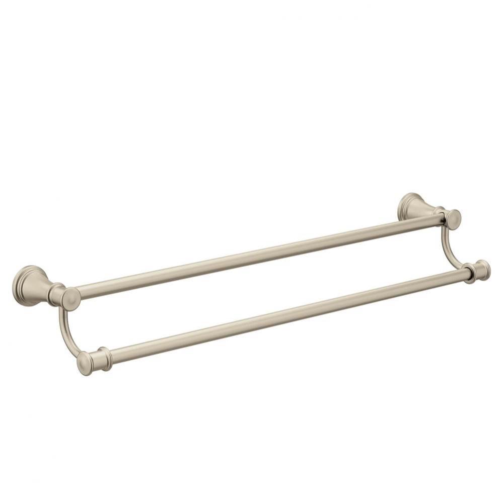 Brushed Nickel 24&apos;&apos; Double Towel Bar