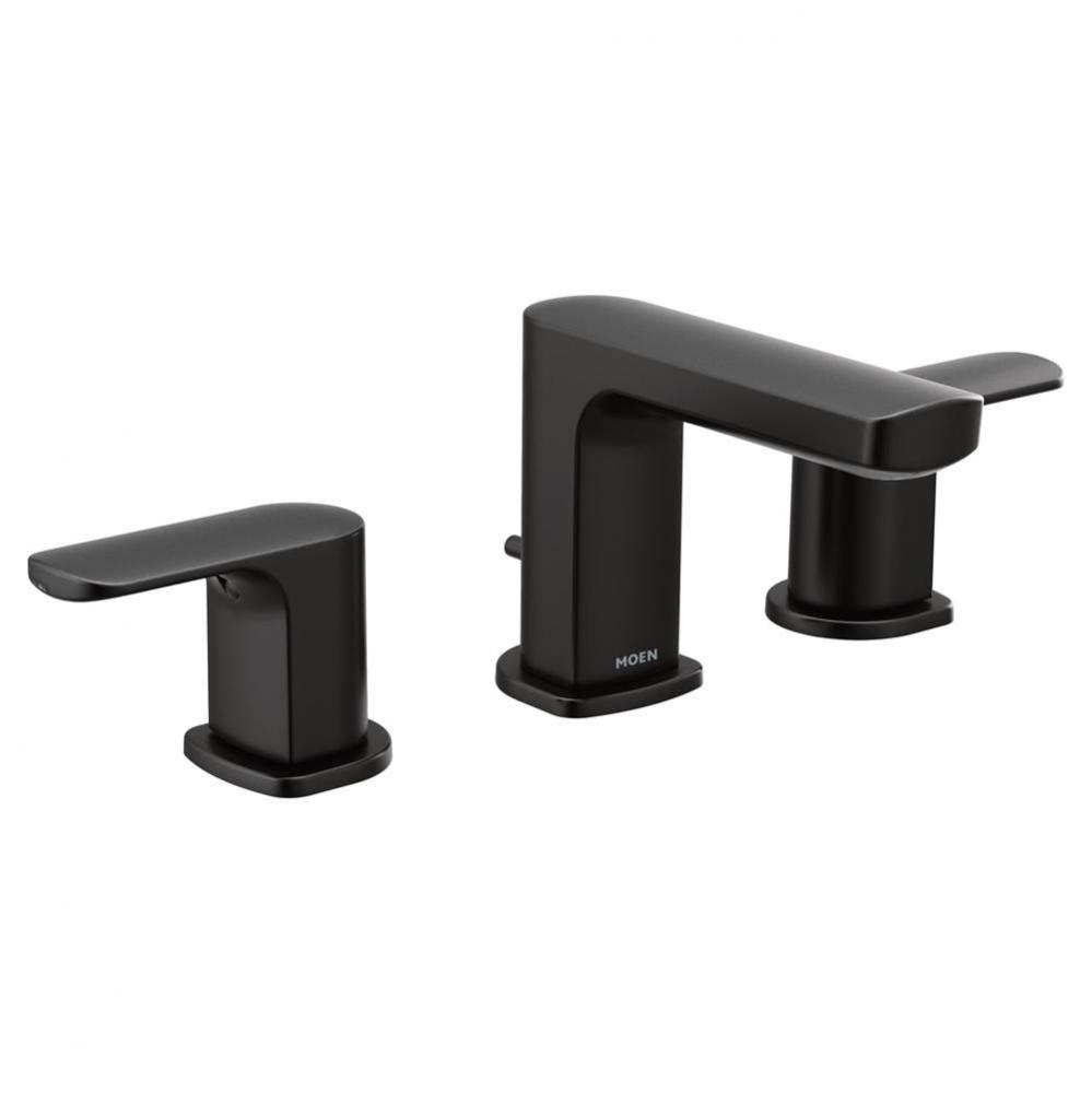 Rizon 8 in. Widespread 2-Handle Bathroom Faucet Trim Kit in Matte Black (Valve Sold Separately)