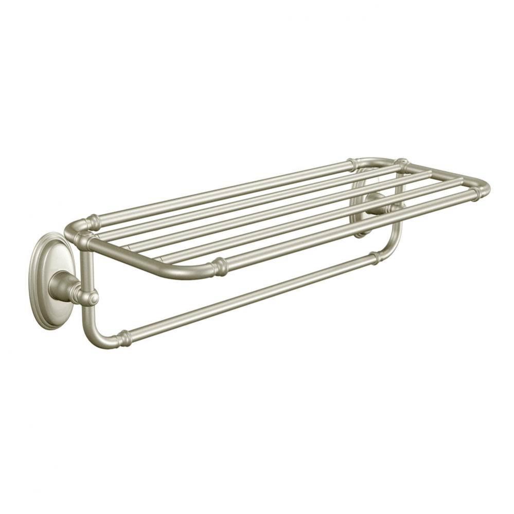 Brushed Nickel Towel Shelf