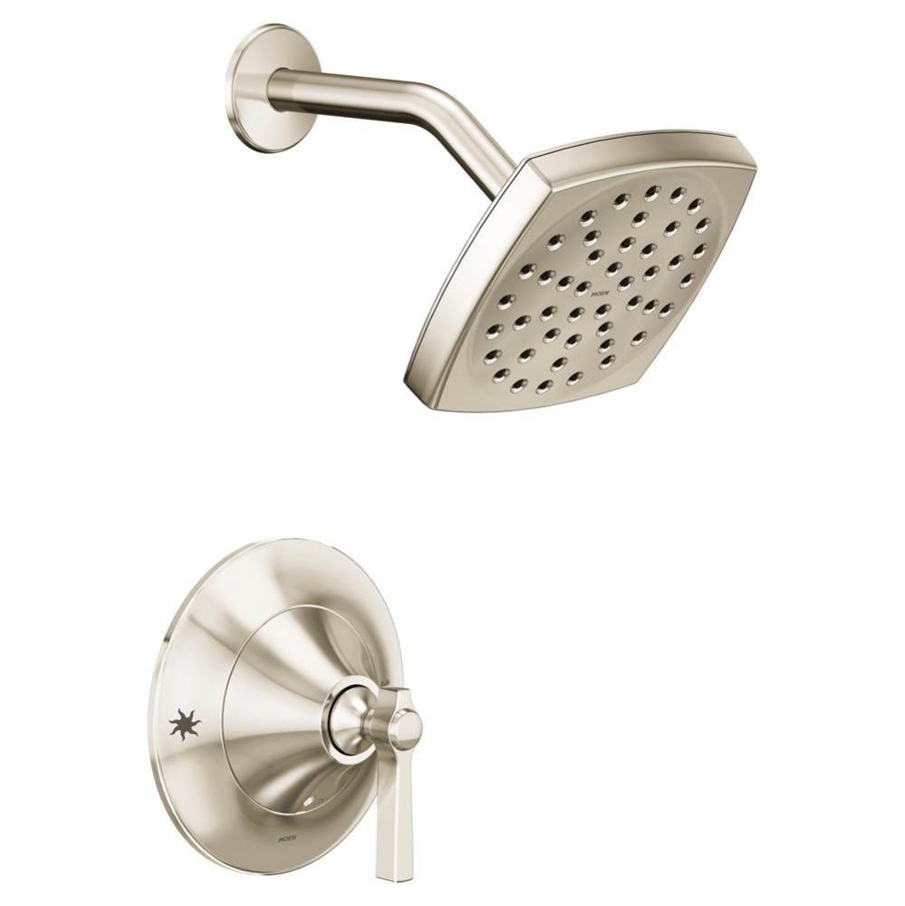 Flara Posi-Temp Rain Shower 1-Handle Shower Only Faucet Trim Kit in Polished Nickel (Valve Sold Se
