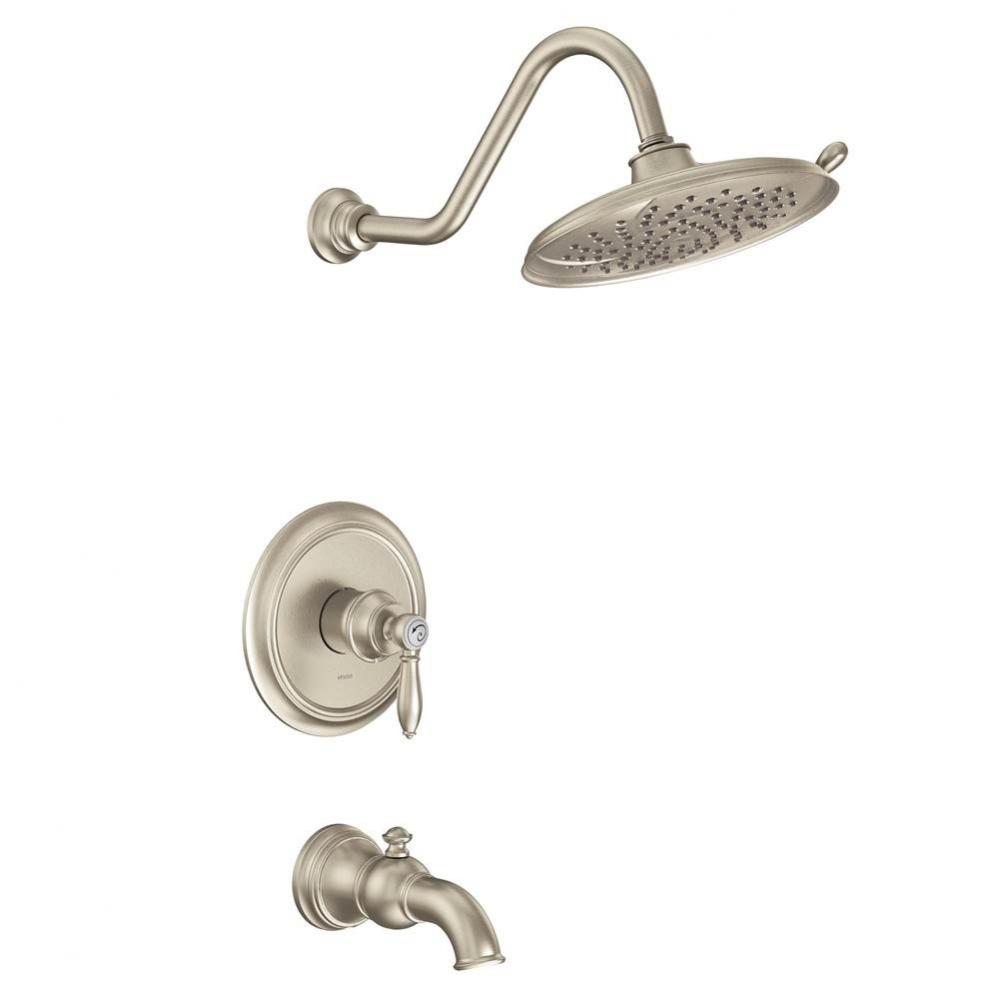 Weymouth M-CORE 2-Series Eco Performance 1-Handle Tub and Shower Trim Kit in Brushed Nickel (Valve