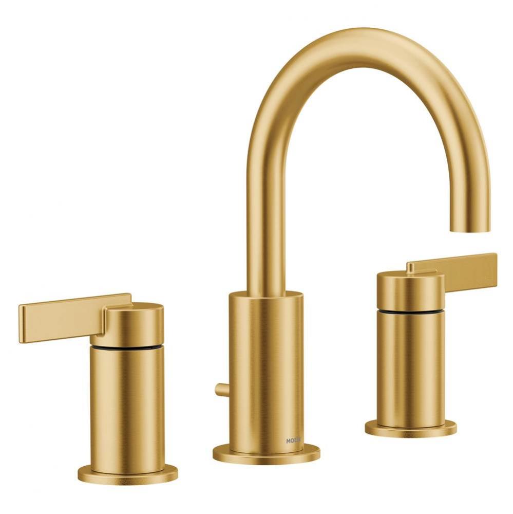 Cia 8 in. Widespread 2-Handle High-Arc Bathroom Faucet Trim Kit in Brushed Gold (Valve Sold Separa