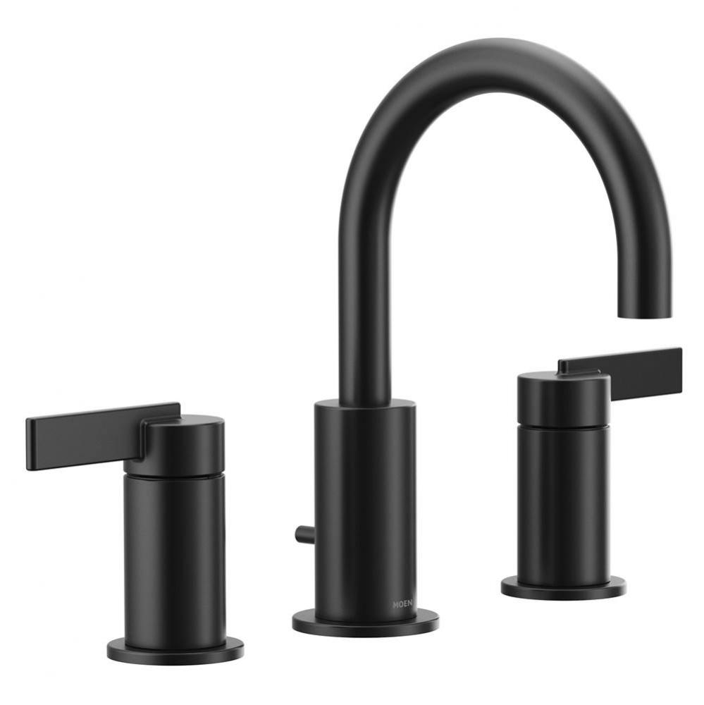 Cia 8 in. Widespread 2-Handle High-Arc Bathroom Faucet Trim Kit in Matte Black (Valve Sold Separat