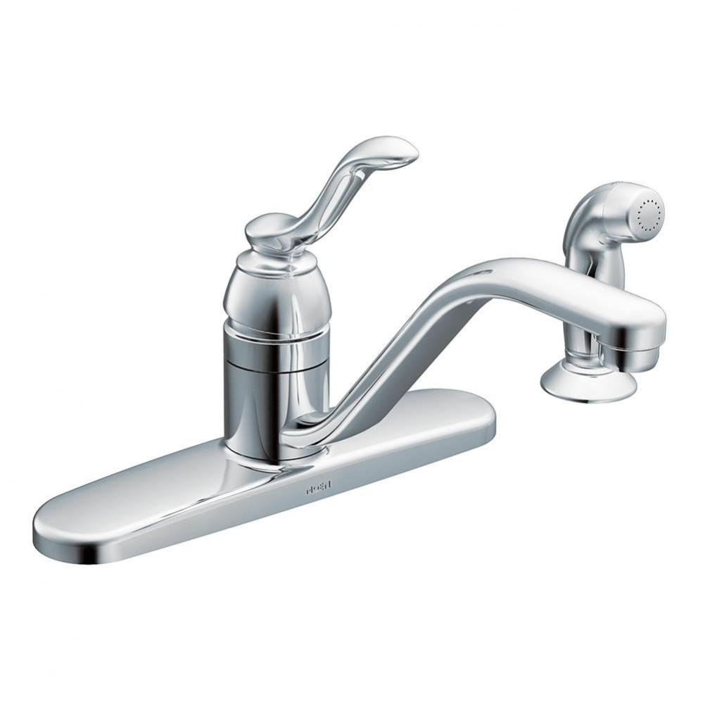 Chrome One-Handle Kitchen Faucet