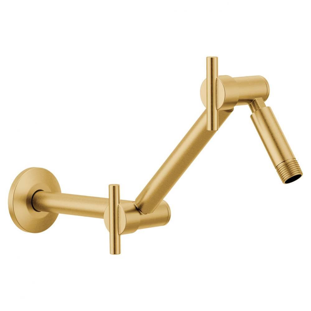 Moed Adjustable Shower Arm in Brushed Gold