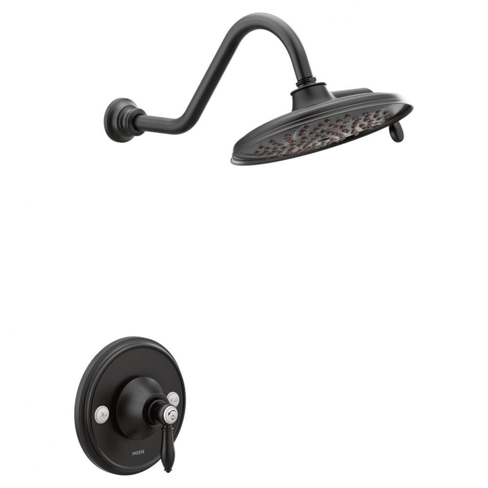 Weymouth 1-Handle Eco-Performance Shower Trim Kit in Matte Black (Valve Sold Separately)