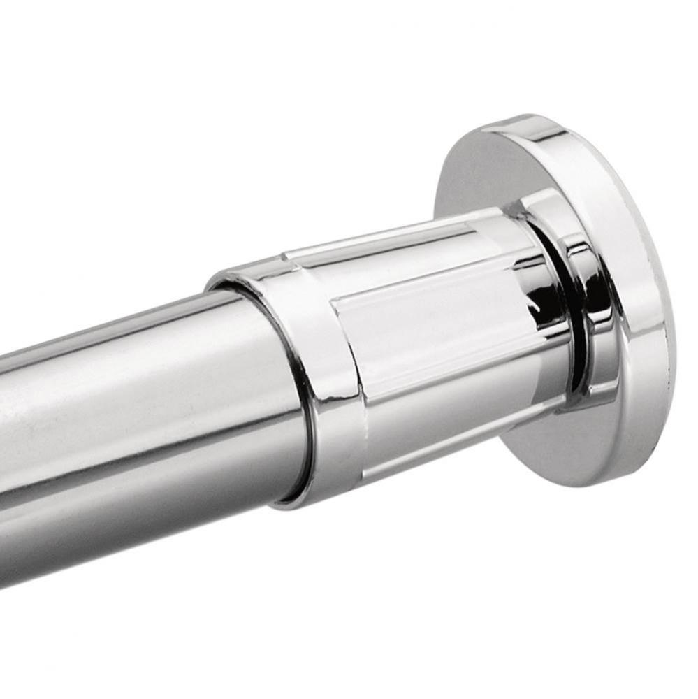 Donner Flange Shower Rod Adjustable Poly in Chrome