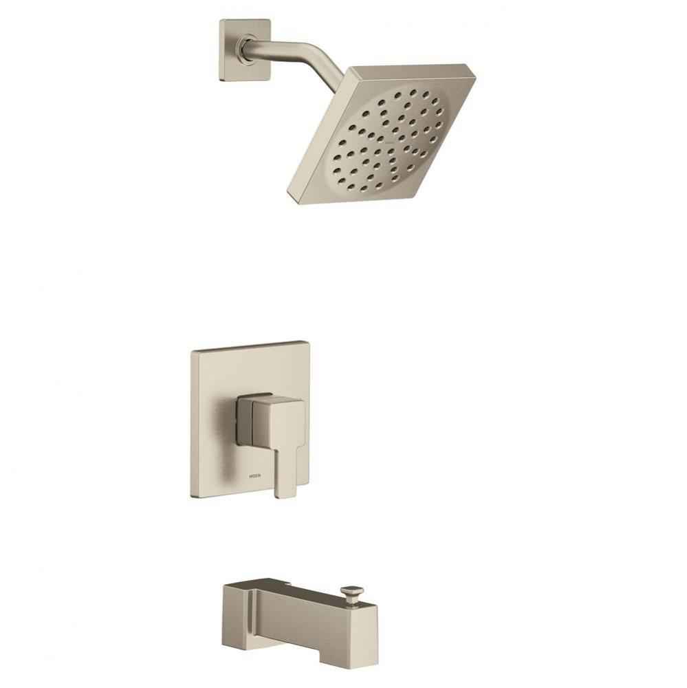 90 Degree M-CORE 2-Series Eco Performance 1-Handle Tub and Shower Trim Kit in Brushed Nickel (Valv