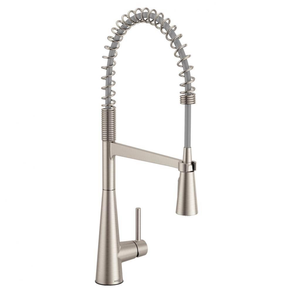 Sleek One Handle Pre-Rinse Spring Pulldown Kitchen Faucet with Power Boost, Spot Resist Stainless