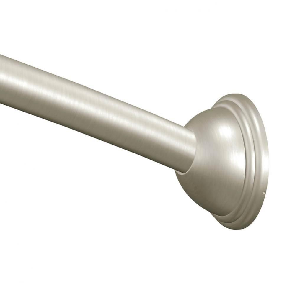 Brushed Nickel Adjustable Curved Shower Rod