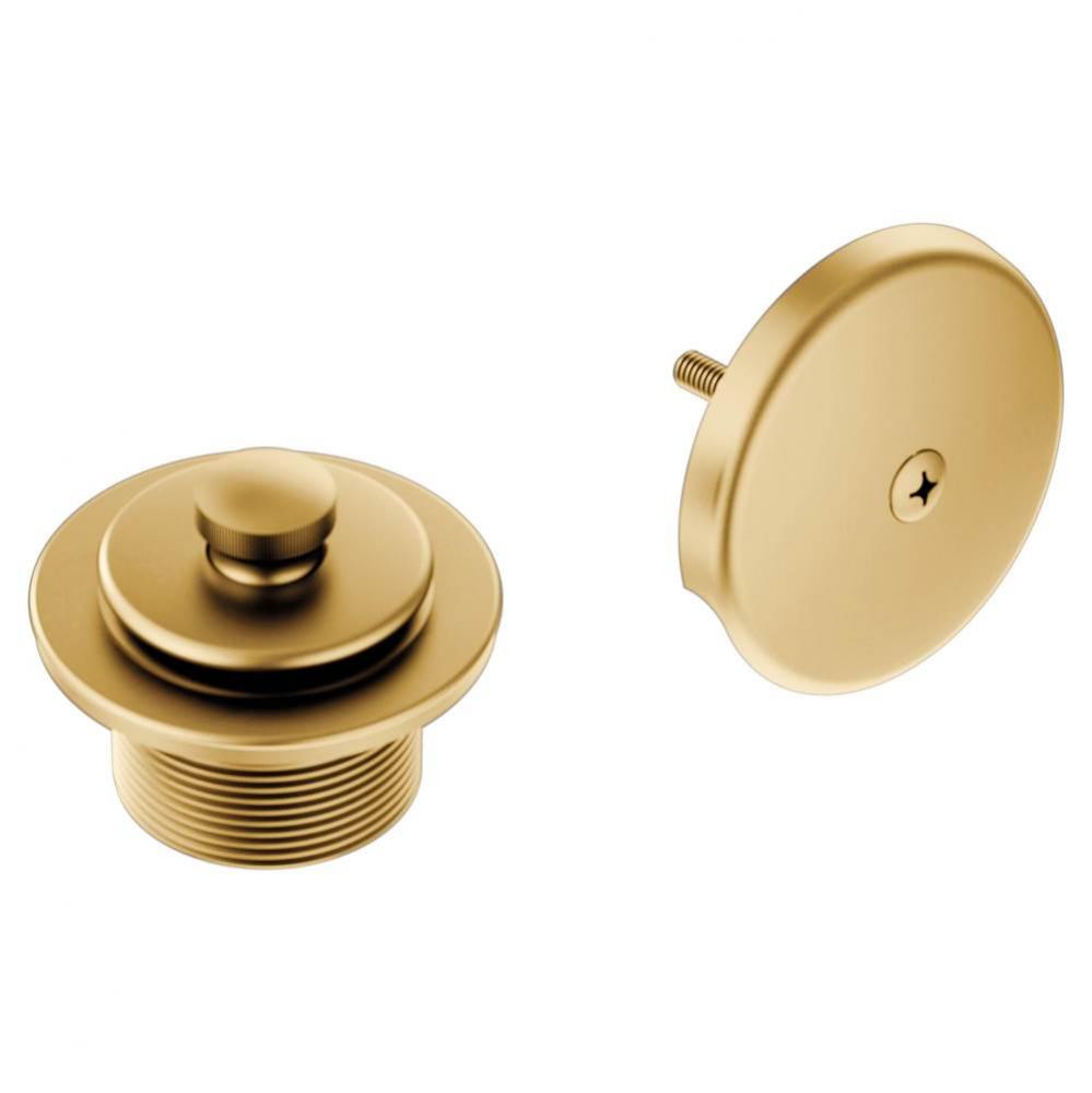 Push-N-Lock Tub and Shower Drain Kit with 1-1/2 Inch Threads, Brushed Gold