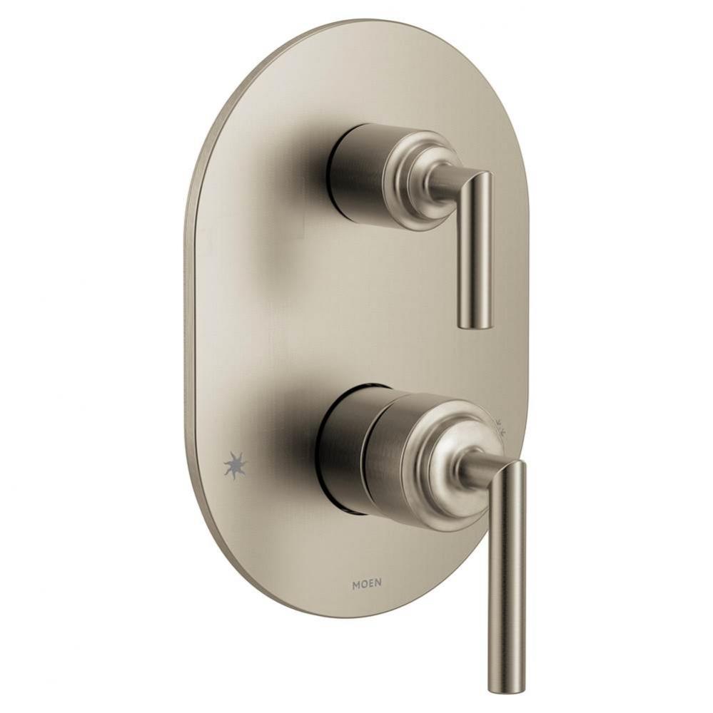 Arris M-CORE 3-Series 2-Handle Shower Trim with Integrated Transfer Valve in Brushed Nickel (Valve