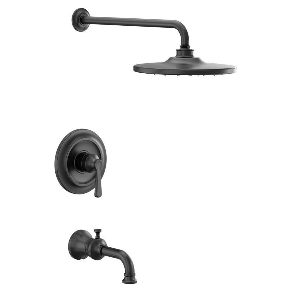 Colinet M-CORE 2-Series Eco Performance 1-Handle Tub and Shower Trim Kit in Matte Black (Valve Sol