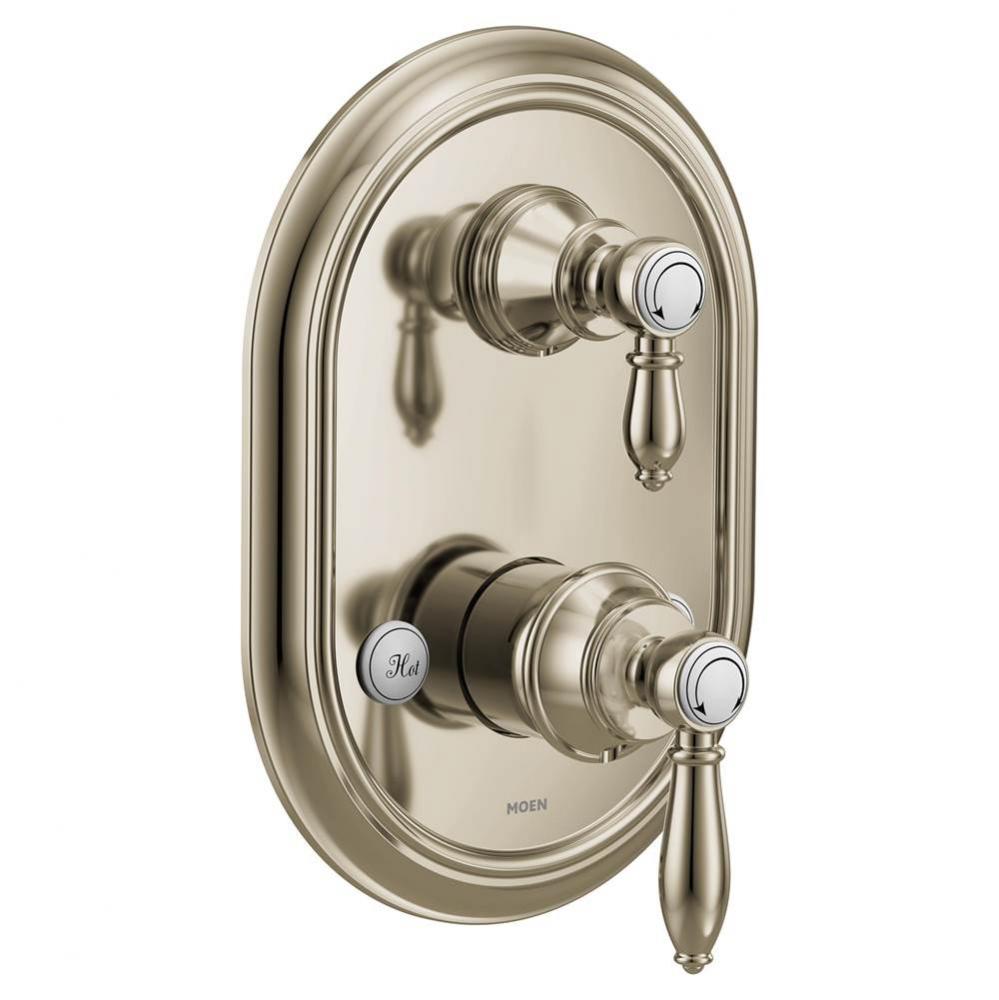 Weymouth M-CORE 3-Series 2-Handle Shower Trim with Integrated Transfer Valve in Polished Nickel (V