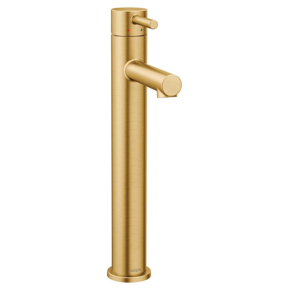 Align One-Handle Single Hole Modern Vessel Sink Bathroom Faucet, Brushed Gold
