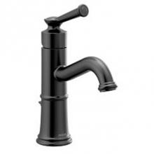Moen 6402BL - Matte black one-handle bathroom faucet